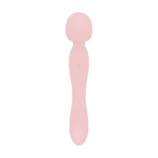 Зображення Вібромасажер Good Vibes Only - SIMI Double-Sided Wand Vibrator Soft Silicone - Pink