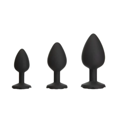 Набір силіконових анальних пробок BMS Roses Til’ Dawn Silicone Anal Plug Kit Starter Kit Black