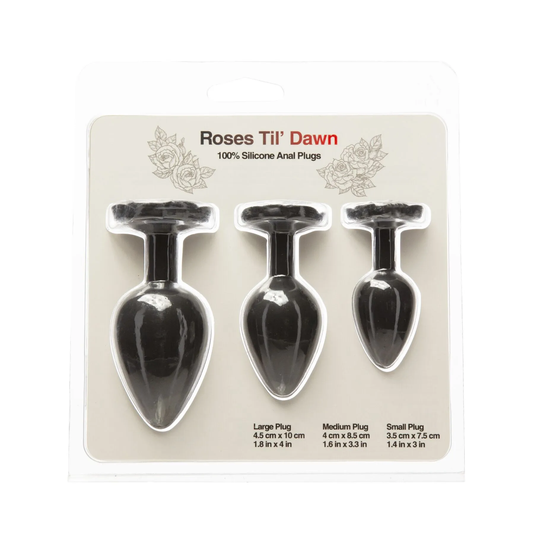 Набір силіконових анальних пробок BMS Roses Til’ Dawn Silicone Anal Plug Kit Starter Kit Black 6 Набір силіконових анальних пробок BMS Roses Til’ Dawn Silicone Anal Plug Kit Starter Kit Black - Зображення 4