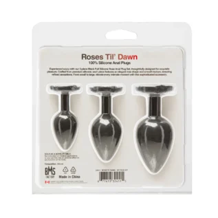 Набір силіконових анальних пробок BMS Roses Til’ Dawn Silicone Anal Plug Kit Starter Kit Black 11 Зображення Набір силіконових анальних пробок BMS Roses Til’ Dawn Silicone Anal Plug Kit Starter Kit Black