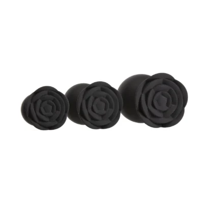 Alternative view of Набір силіконових анальних пробок BMS Roses Til’ Dawn Silicone Anal Plug Kit Starter Kit Black