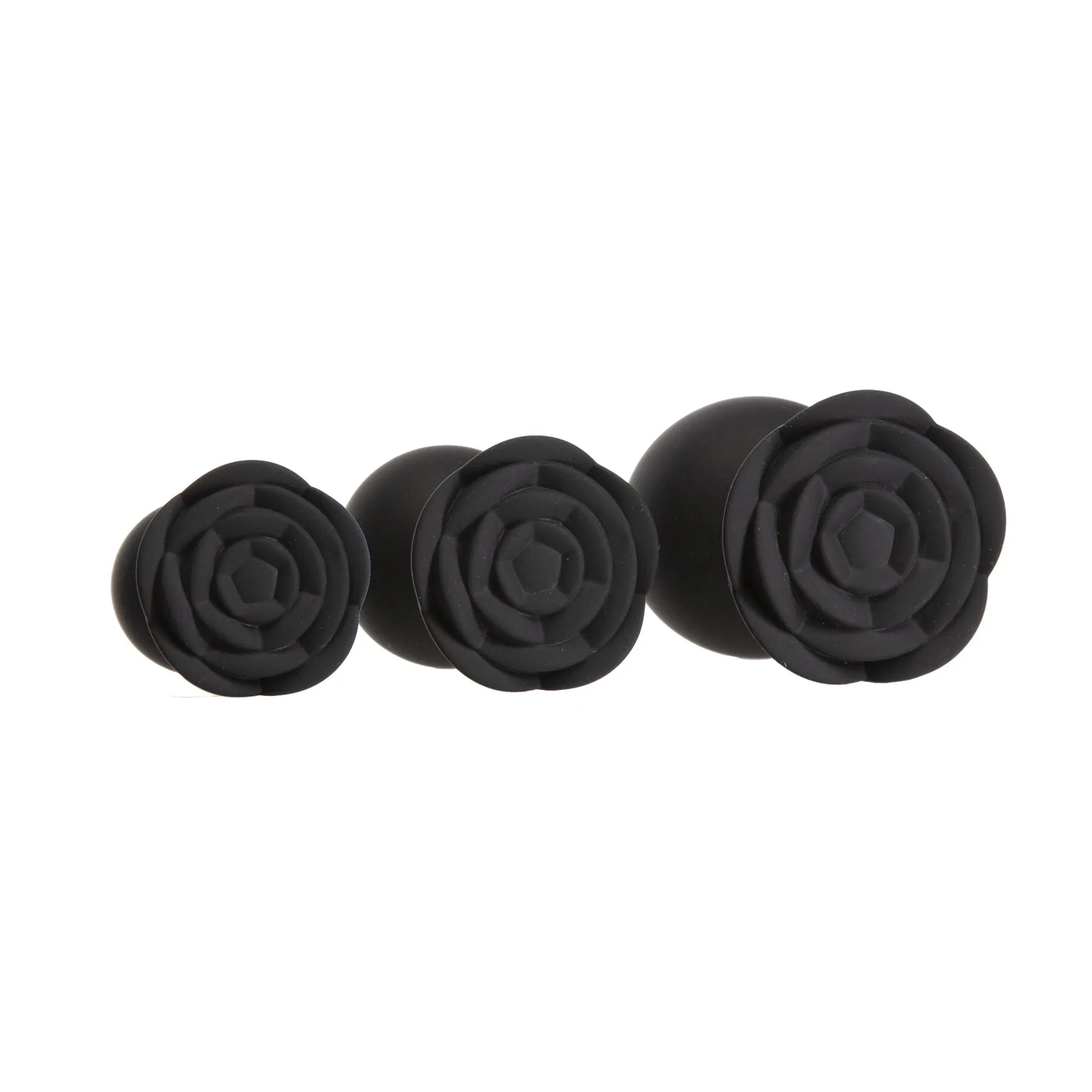 Набір силіконових анальних пробок BMS Roses Til’ Dawn Silicone Anal Plug Kit Starter Kit Black 4 Набір силіконових анальних пробок BMS Roses Til’ Dawn Silicone Anal Plug Kit Starter Kit Black - Зображення 2