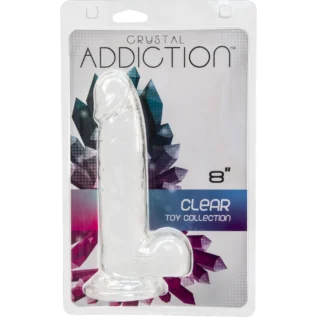 Прозорий фалоімітатор на присосці ADDICTION — Clear Dildo with Balls 8″, віброкуля в подарунок 14 Зображення Прозорий фалоімітатор на присосці ADDICTION — Clear Dildo with Balls 8″, віброкуля в подарунок
