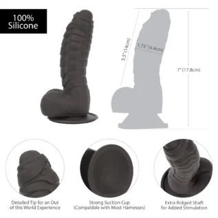 Фалоімітатор ADDICTION Ben 7" Dildo With Balls Black, віброкуля в подарунок 11 Фалоімітатор ADDICTION Ben 7" Dildo With Balls Black, віброкуля в подарунок - Зображення 4