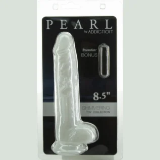 Зображення Фалоімітатор ADDICTION Pearl 8.5" Dildo with Balls, віброкуля в подарунок