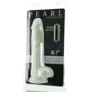 Зображення Фалоімітатор ADDICTION Pearl 8.5" Dildo with Balls, віброкуля в подарунок