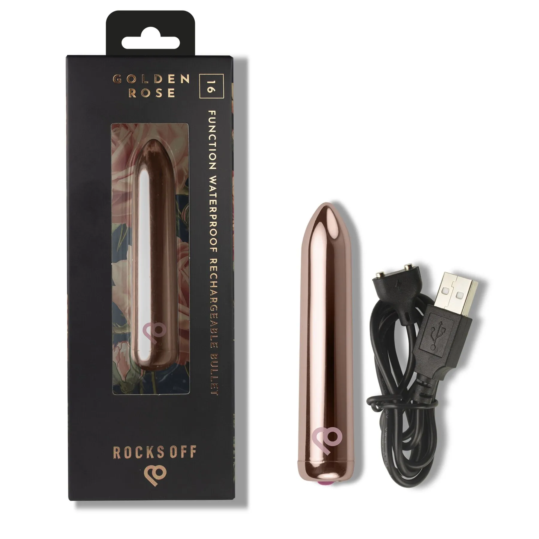 Віброкуля Rocks Off Bullet Golden Rose 16 Settings 11 Віброкуля Rocks Off Bullet Golden Rose 16 Settings - Зображення 9