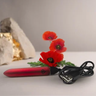 Віброкуля Rocks Off Bullet Poppy Red 16 Settings 25 Зображення Віброкуля Rocks Off Bullet Poppy Red 16 Settings