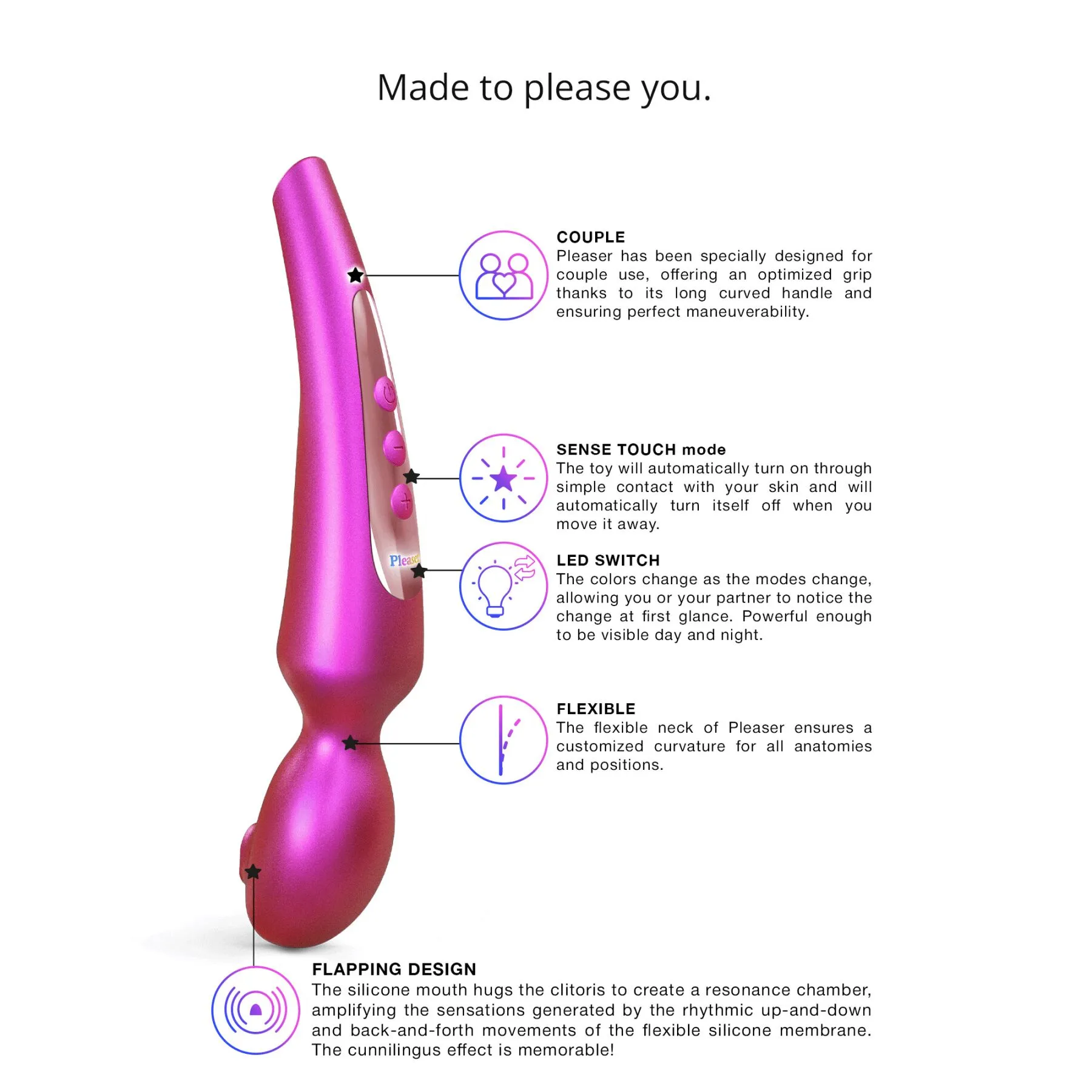 Вібромассажер Love To Love Pleaser Iridescent Berry 5 Вібромассажер Love To Love Pleaser Iridescent Berry - Зображення 3