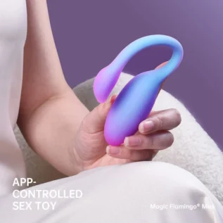 Зображення Смарт-віброяйце Magic Motion Flamingo Max Blue 2 в 1: віброяйце та тренажер Кегеля, 10 режимів