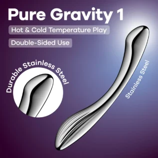 Металевий дилдо Satisfyer Pure Gravity 1 13 Зображення Металевий дилдо Satisfyer Pure Gravity 1