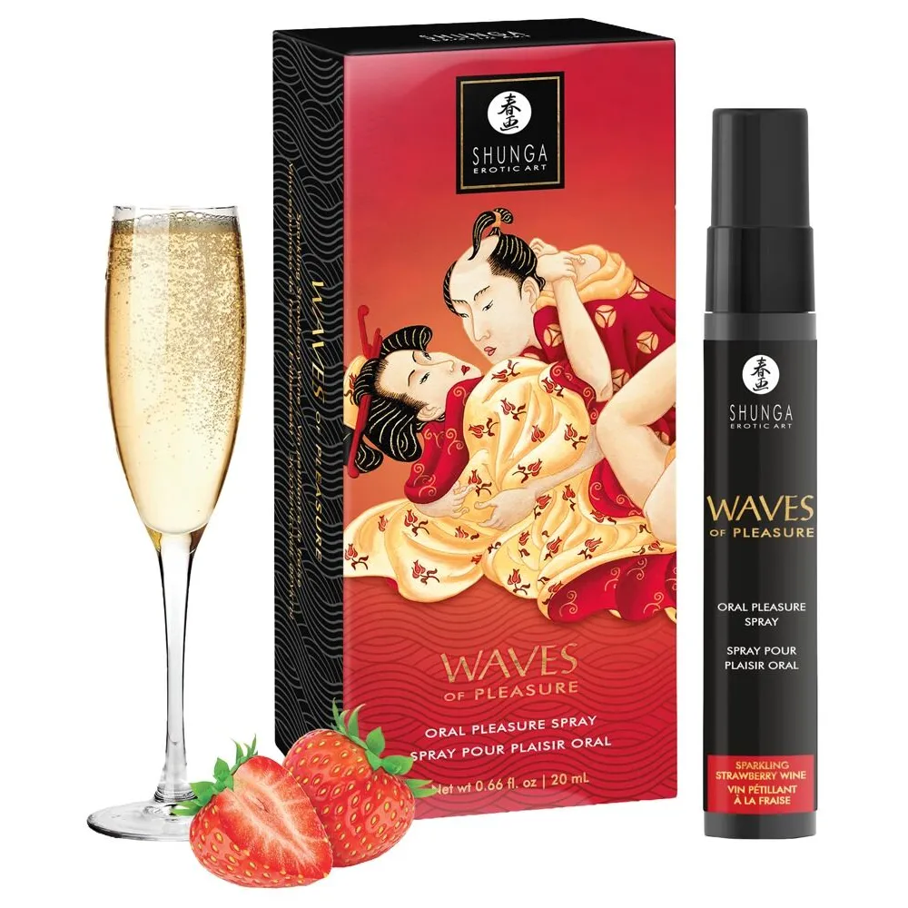 Спрей для посилення слиновиділення Shunga Waves of Pleasure Strawberry Sparkling Wine 3 Спрей для посилення слиновиділення Shunga Waves of Pleasure Strawberry Sparkling Wine