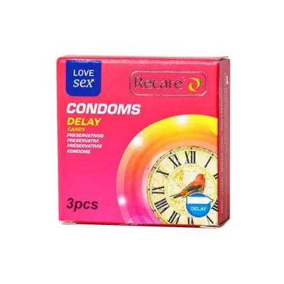Зображення Презервативи Recare Delay Candy Condoms 3 шт, пролонгувальний ефект, цукерковий аромат