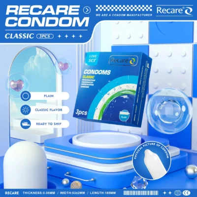 Зображення Презервативи Recare Classic Condoms 3 шт, класичні