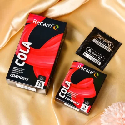 Презервативи Holographic Recare Cola Dotted&Ribbed Condoms 3 шт, з пухирцями і ребрами, аромат: Кола 12 Зображення Презервативи Holographic Recare Cola Dotted&Ribbed Condoms 3 шт, з пухирцями і ребрами, аромат: Кола