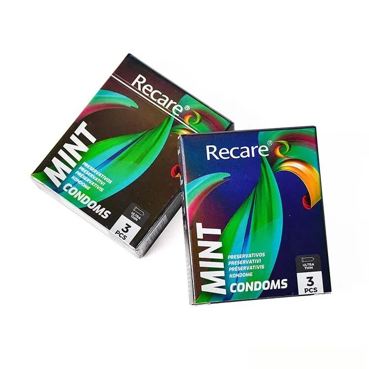 Презервативи Holographic Recare Ultra Thin Mint Condoms 3шт, ультратонкі, аромат: м'ята 5 Презервативи Holographic Recare Ultra Thin Mint Condoms 3шт, ультратонкі, аромат: м'ята - Зображення 3