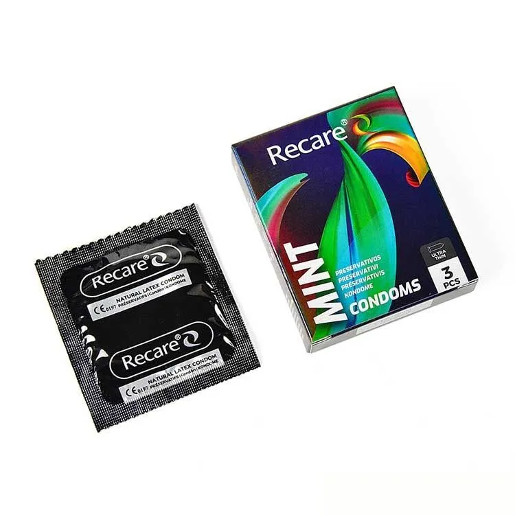 Презервативи Holographic Recare Ultra Thin Mint Condoms 3шт, ультратонкі, аромат: м'ята 4 Презервативи Holographic Recare Ultra Thin Mint Condoms 3шт, ультратонкі, аромат: м'ята - Зображення 2