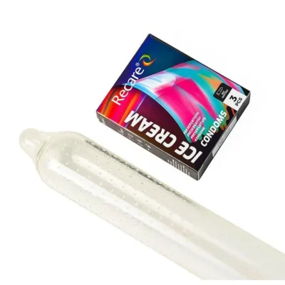Зображення Презервативи Holographic Recare Ice Cream Big Dotted Condoms 3 шт, з пухирцями, аромат: морозиво