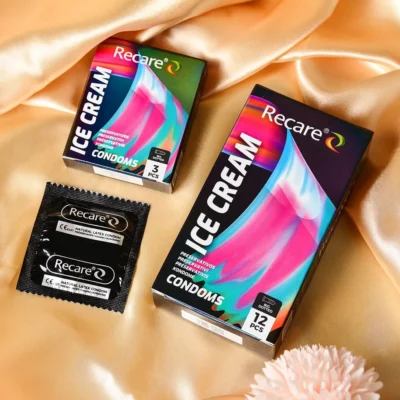 Зображення Презервативи Holographic Recare Ice Cream Big Dotted Condoms 12 шт, з пухирцями, аромат: морозиво