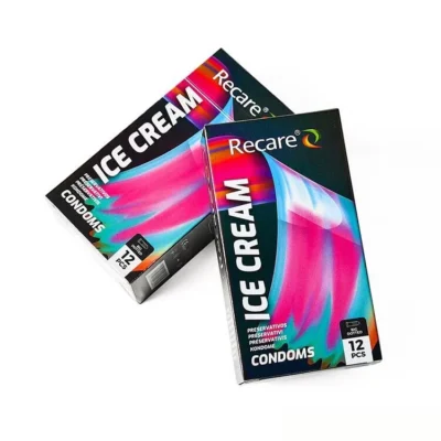 Зображення Презервативи Holographic Recare Ice Cream Big Dotted Condoms 12 шт, з пухирцями, аромат: морозиво