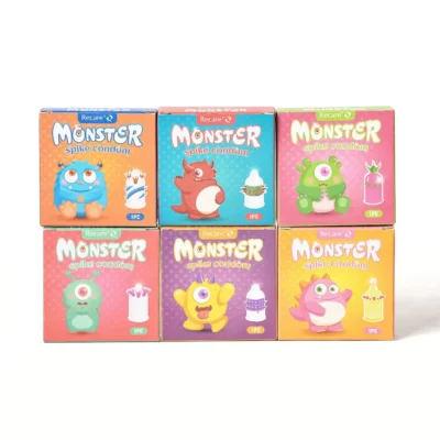 Презерватив Recare Pink Monster Spike Condom (презерватив з кульками та вусиками) 19 Зображення Презерватив Recare Pink Monster Spike Condom (презерватив з кульками та вусиками)