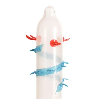 Alternative view of Презерватив Recare Blue Monster Spike Condom (презерватив з вусиками та спіраллю шипів)