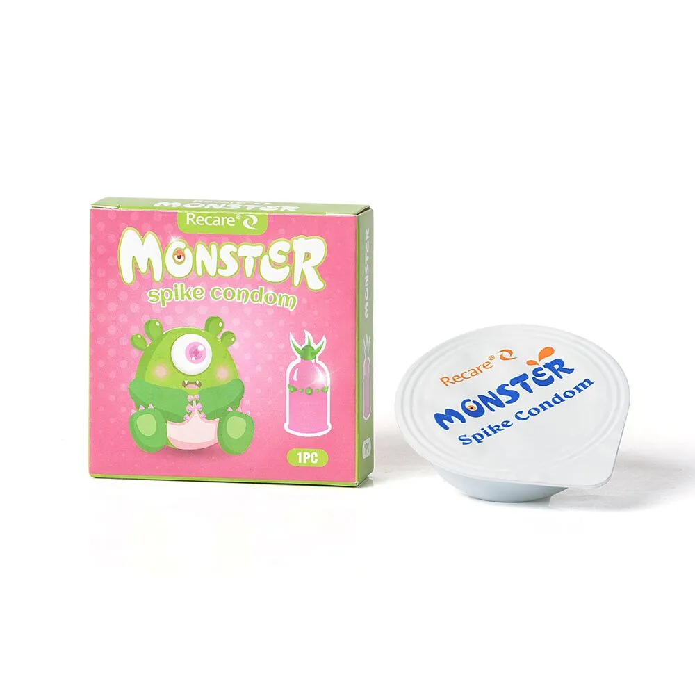 Презерватив Recare Green Monster Spike Condom (презерватив з рядом кульок і вусиками на кінчику) 5 Презерватив Recare Green Monster Spike Condom (презерватив з рядом кульок і вусиками на кінчику) - Зображення 3