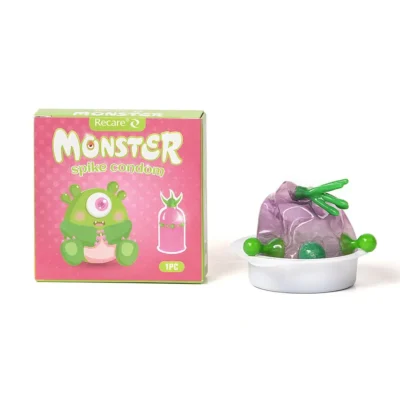 Презерватив Recare Green Monster Spike Condom (презерватив з рядом кульок і вусиками на кінчику)