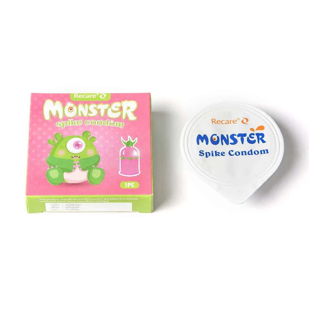 Презерватив Recare Green Monster Spike Condom (презерватив з рядом кульок і вусиками на кінчику) 6 Презерватив Recare Green Monster Spike Condom (презерватив з рядом кульок і вусиками на кінчику) - Зображення 4
