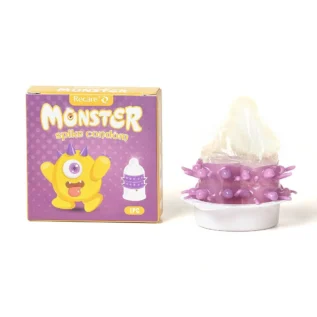 Презерватив Recare Yellow Monster Spike Condom (презерватив з рядами пухирців та шипів)