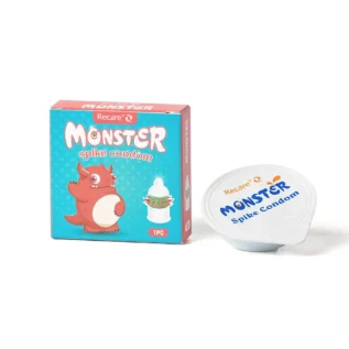 Презерватив Recare Red Monster Spike Condom (презерватив з рядами шипів) - Зображення 3