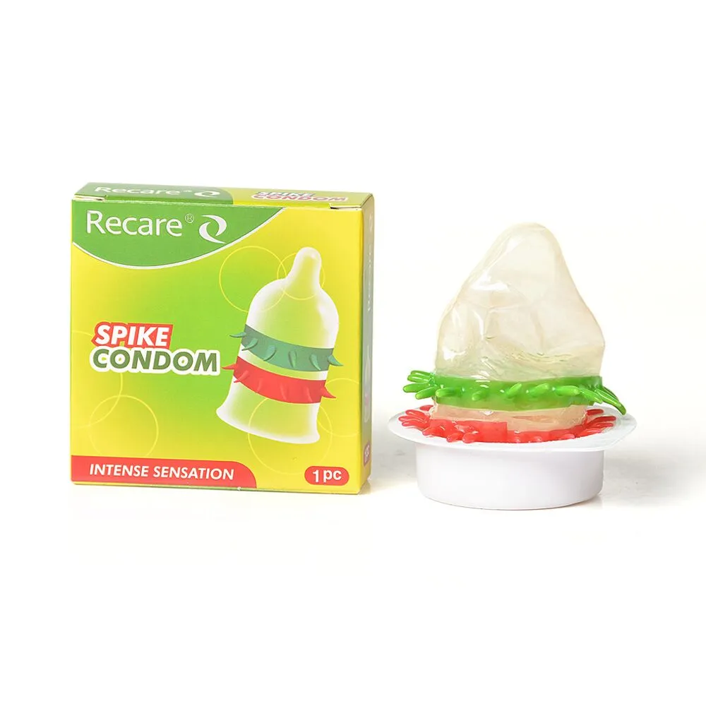 Презерватив Recare Spike Condom Green (презерватив з рядами шипів) 3 Презерватив Recare Spike Condom Green (презерватив з рядами шипів)