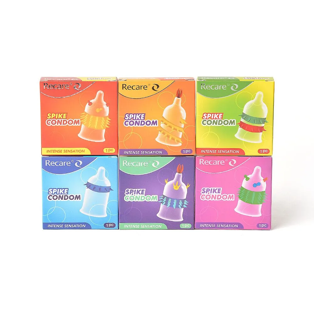 Презерватив Recare Spike Condom Pink (презерватив з кульками та рядами шипів) 11 Презерватив Recare Spike Condom Pink (презерватив з кульками та рядами шипів) - Зображення 9