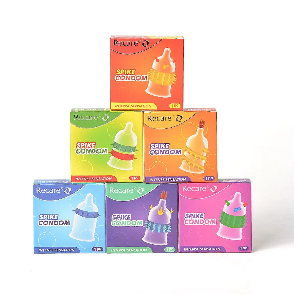 Презерватив Recare Spike Condom Pink (презерватив з кульками та рядами шипів) 10 Презерватив Recare Spike Condom Pink (презерватив з кульками та рядами шипів) - Зображення 8