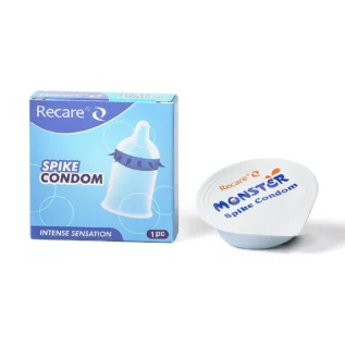 Презерватив Recare Spike Condom Blue (презерватив з шипами) - Зображення 3