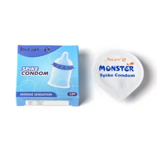 Презерватив Recare Spike Condom Blue (презерватив з шипами) - Зображення 4