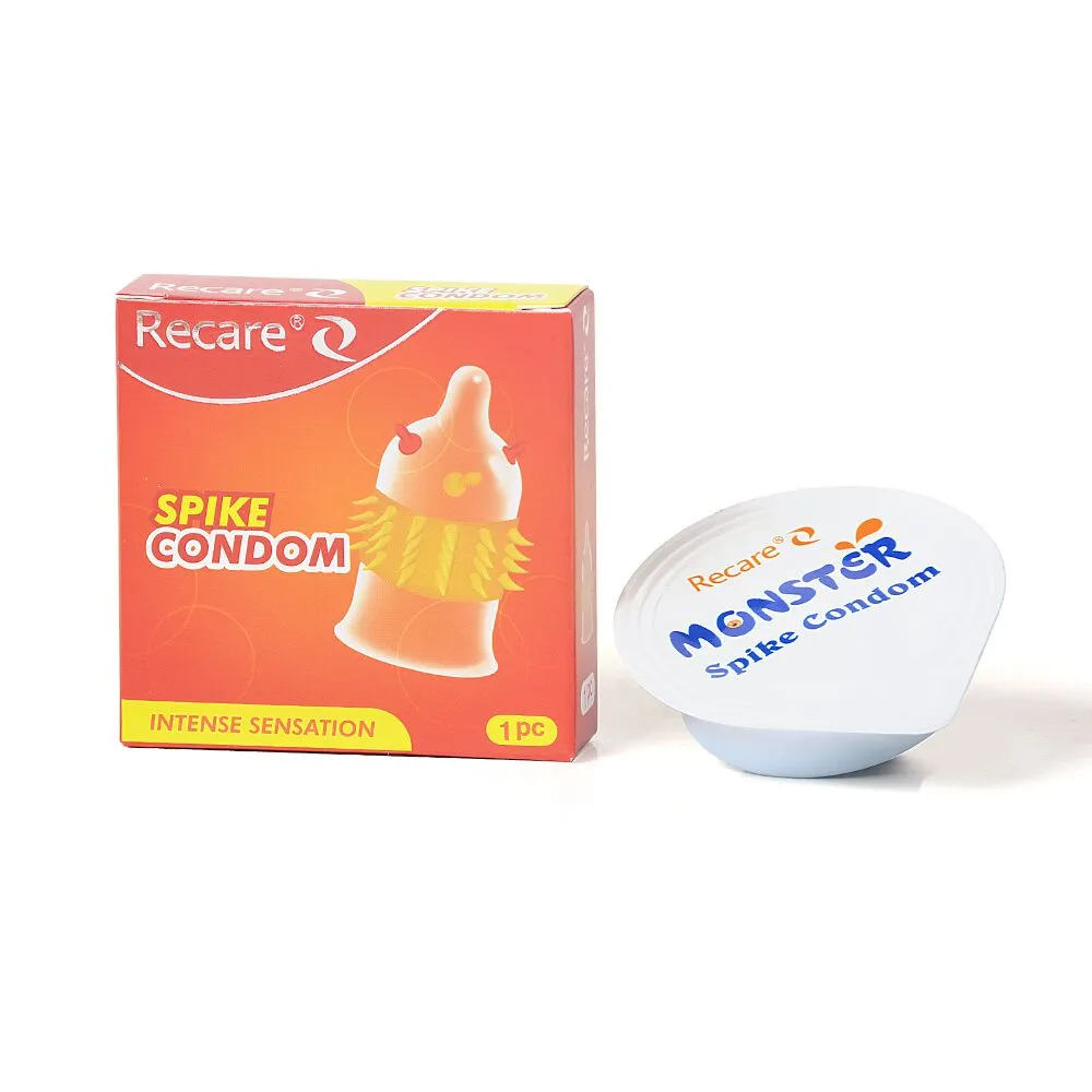 Презерватив Recare Spike Condom Orange (презерватив з вусиками та шипами) 5 Презерватив Recare Spike Condom Orange (презерватив з вусиками та шипами) - Зображення 3