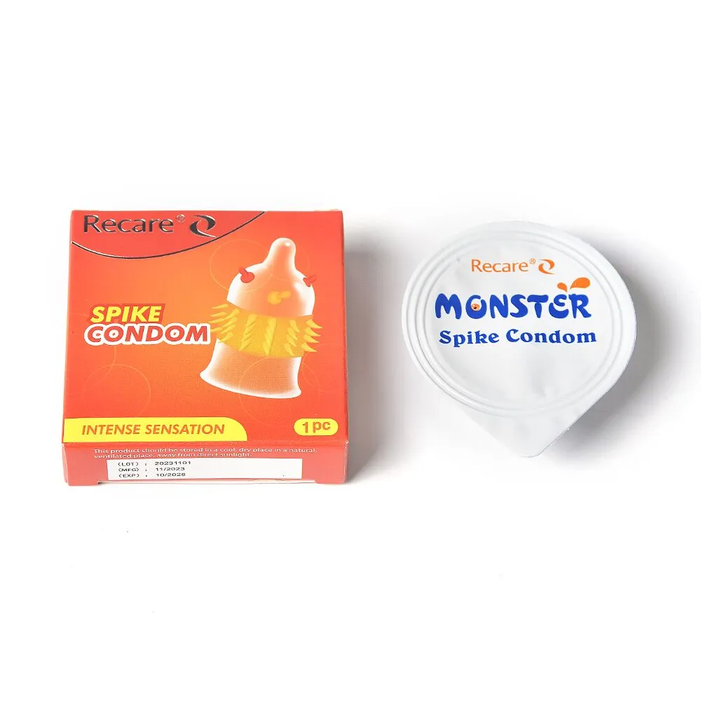 Презерватив Recare Spike Condom Orange (презерватив з вусиками та шипами) 6 Презерватив Recare Spike Condom Orange (презерватив з вусиками та шипами) - Зображення 4