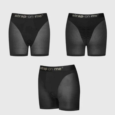 Alternative view of Шорти з фіксацією ділдо Strap-On-Me Harness Lingerie Halo - XL - Black