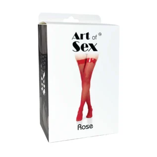 Панчохи в дрібну сітку з коронкою Art of Sex - Rose - Зображення 3