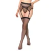 Комплект пояс та панчохи Art of Sex - Deily, колір чорний, розмір XL