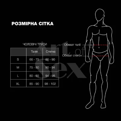 Зображення Чоловічі труси з сюрпризом Art of Sex - Gladiator, чорні з ефектом мокрого оксамиту, розмір S