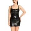 Зображення Лакована сукня Art of Sex - Demeter, колір чорний з ефектом голограми, розмір L