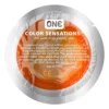 Набір презервативів латексних One Color Sensation силіконовим мастилом помаранчевого кольору (ціна за 5 шт)