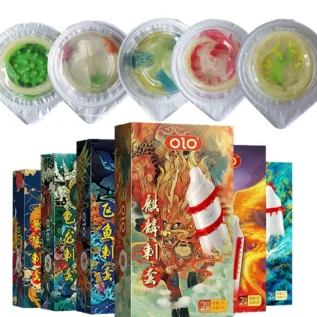 Зображення Презерватив OLO з вусиками + кулька "Fairy deer Spiny condom" (у комплекті 1 презератив + 1 кулька)