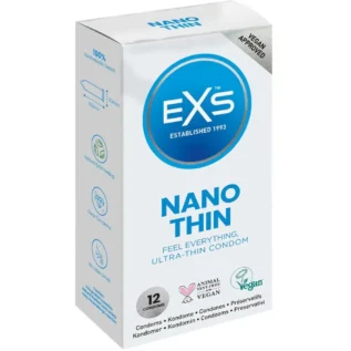 Зображення Презервативи ультратонкі з латексу EXS Nano Thin веганські (ціна за упаковку, 12 шт.)
