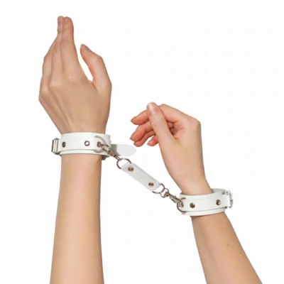 Зображення Наручники із натуральної шкіри Art of Sex - Eva, колір білий