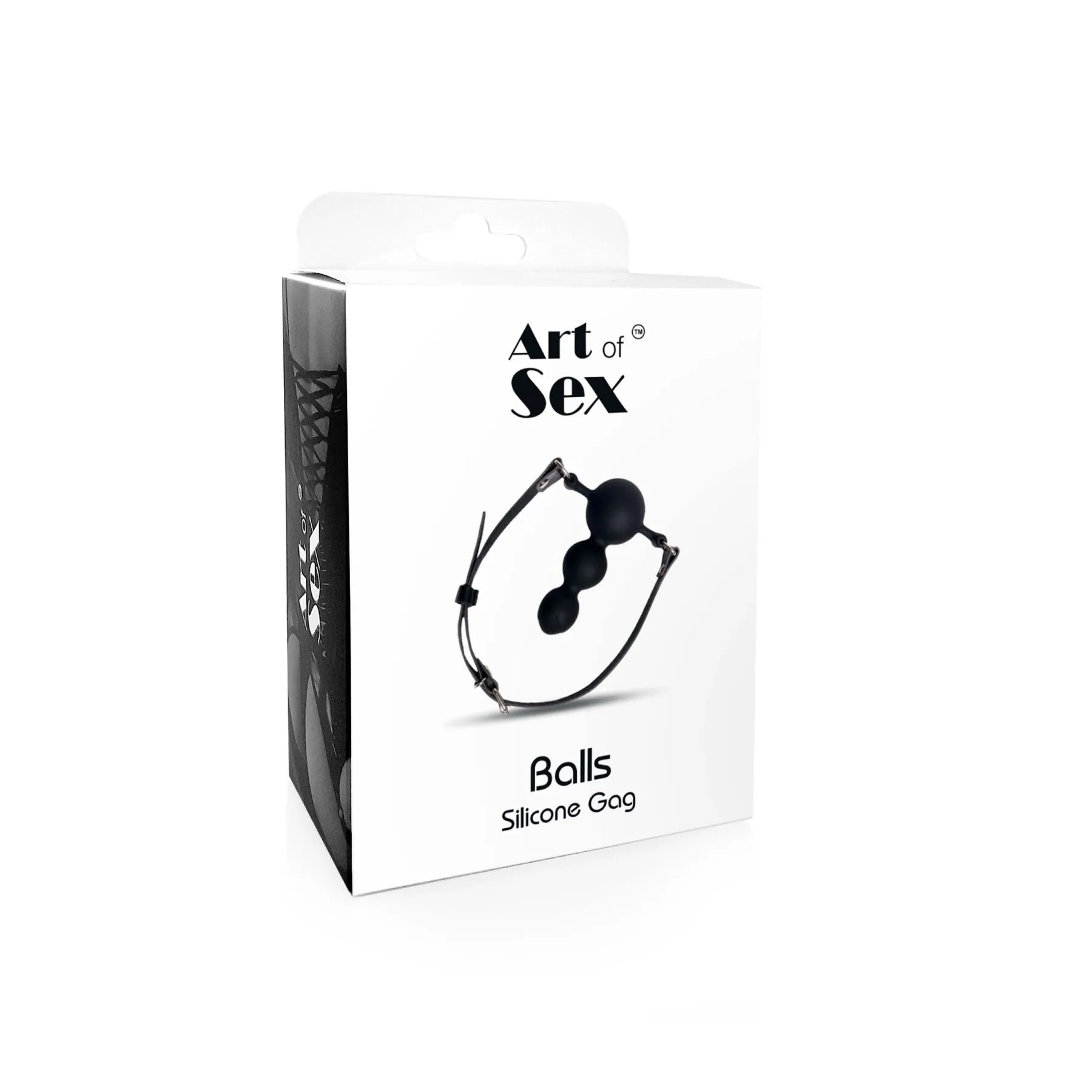 Кляп силіконовий Art of Sex - Balls, екошкіра, чорний 5 Кляп силіконовий Art of Sex - Balls, екошкіра, чорний - Зображення 3