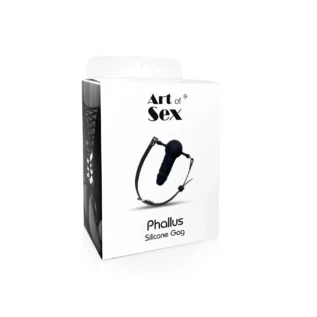 Кляп силіконовий з фалоімітатором Art of Sex - Phallus, екошкіра, чорний 7 Зображення Кляп силіконовий з фалоімітатором Art of Sex - Phallus, екошкіра, чорний