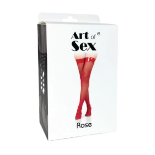 Панчохи в дрібну сітку з лакованою коронкою Art of Sex - Rose 8 Панчохи в дрібну сітку з лакованою коронкою Art of Sex - Rose - Зображення 3